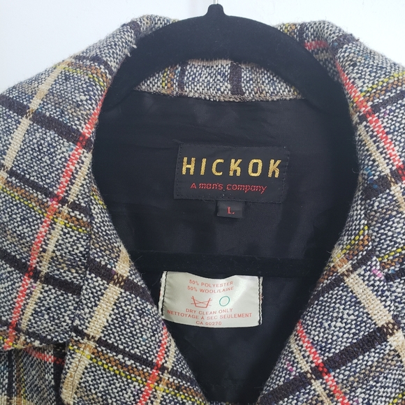 VINTAGE HICKOK Wool Plaid Blazer Jacket Shacket - Picture 3 of 8